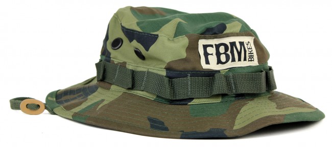 fbm bikes bucket hat woodland camo