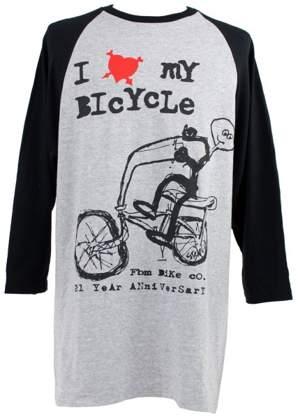 fbm i love my bike 3-4 sleeve shirt