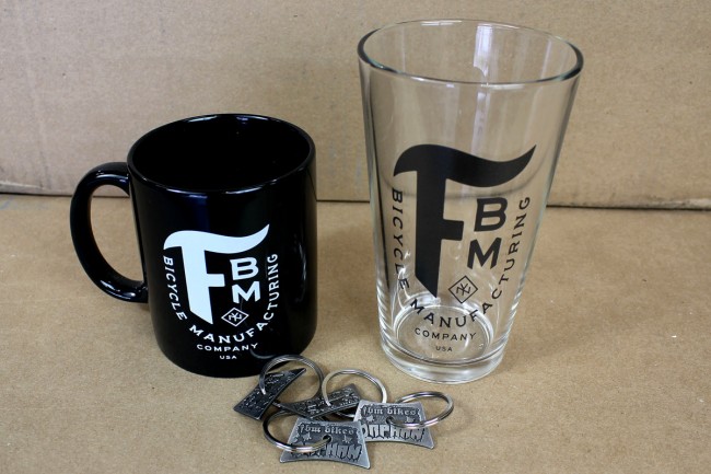 mug pint glass and key chains